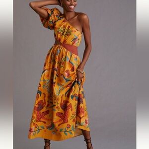 Farm Rio x Anthropologie tropical cut out maxi